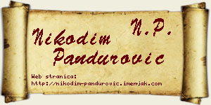 Nikodim Pandurović vizit kartica